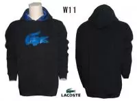 pas cher lacoste veste mode hommes 2019U hoodie coton w11 noir